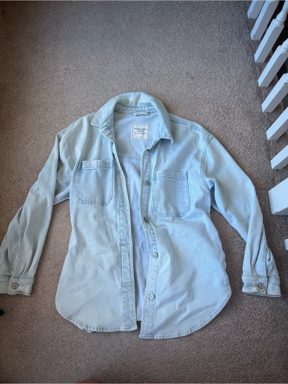 Abercrombie & Fitch Light Blue Denim Shirt